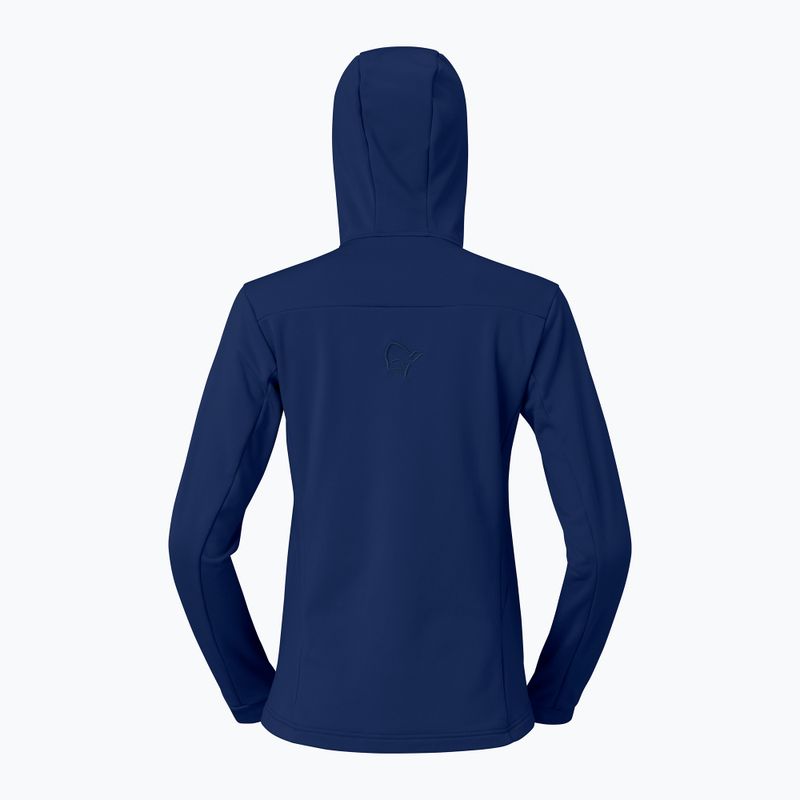 Дамски суитшърт за трекинг NORRONA Falketind Warm2 Stretch Hood indigo night 6