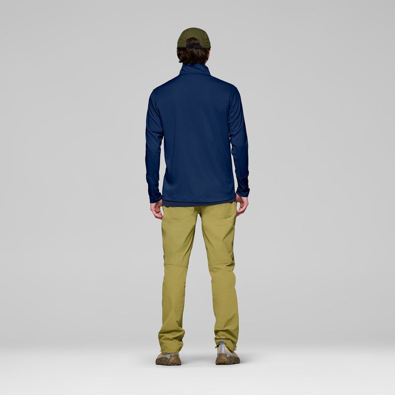 Мъжки суитшърт за трекинг NORRONA Femund Warm1 Zip Neck indigo night 3