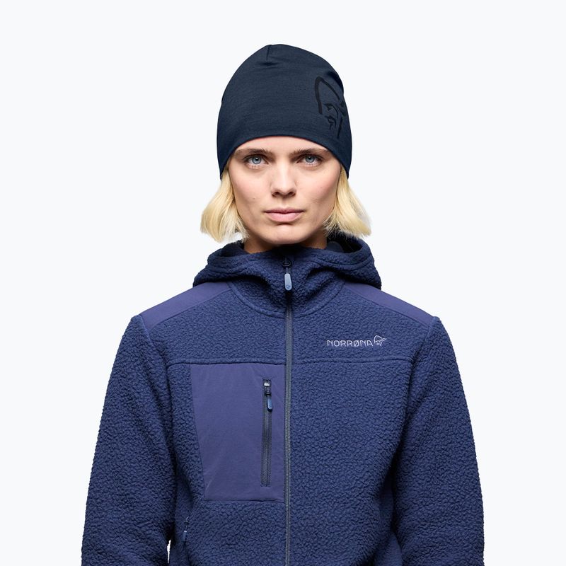 Зимна шапка NORRONA PureUll 180 Beanie indigo night 2