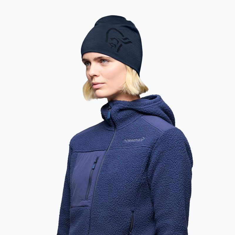 Зимна шапка NORRONA PureUll 180 Beanie indigo night 3