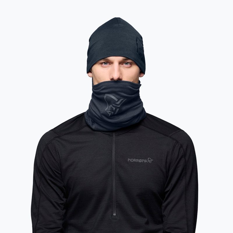 Шал комин NORRONA PureUll indigo night 3
