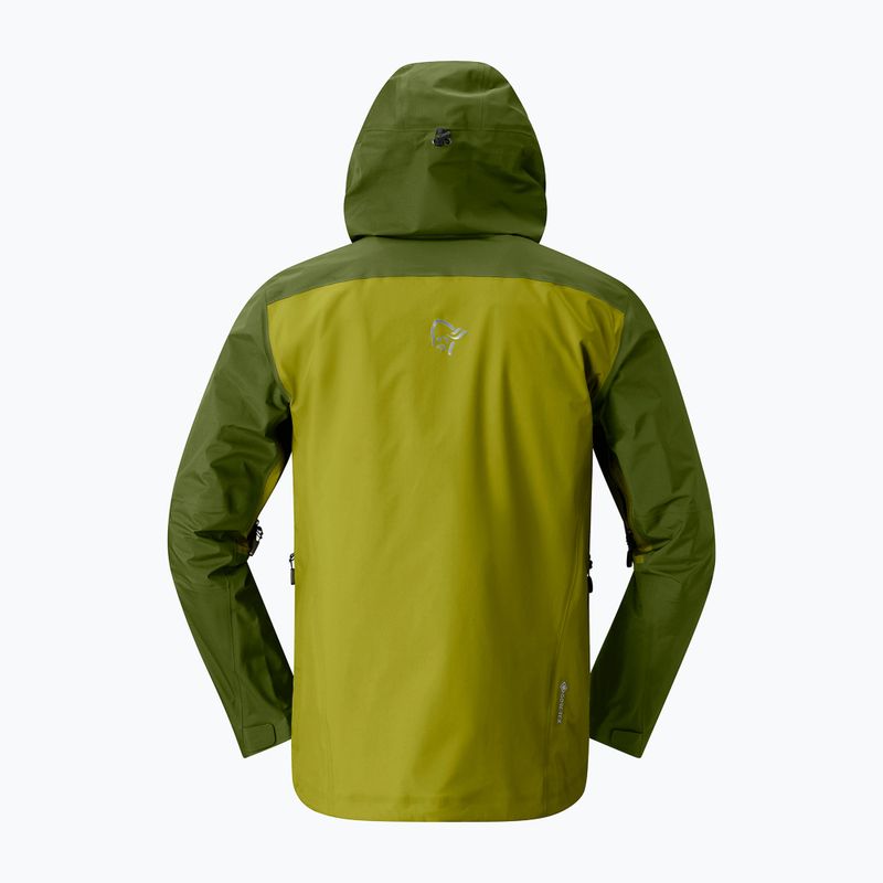 Мъжко яке за дъжд NORRONA Falketind Gore-Tex golden lime/pesto 5