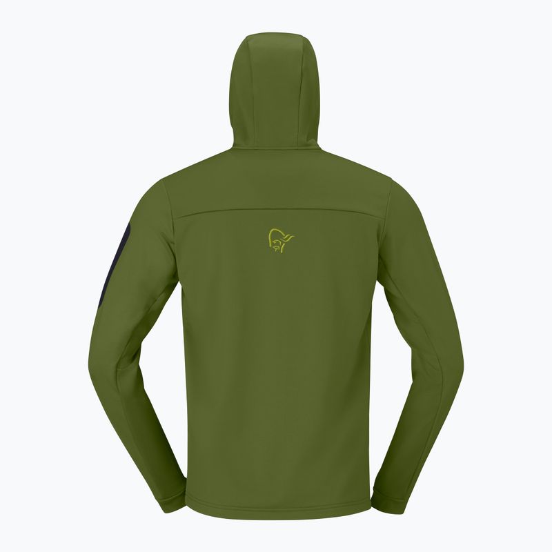 Мъжки суитшърт за трекинг NORRONA Falketind Warm2 Stretch Hood pesto 6