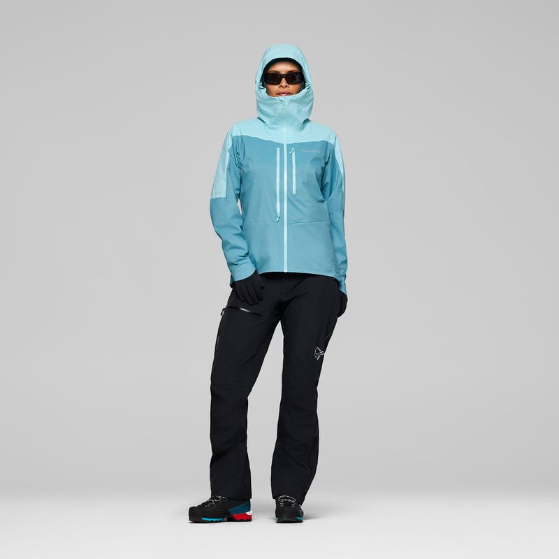 Дамско яке за дъжд NORRONA Falketind Dri1 brittany blue/aqua haze 2