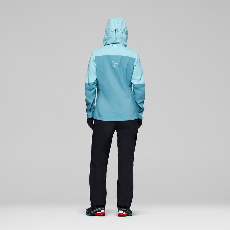 Дамско яке за дъжд NORRONA Falketind Dri1 brittany blue/aqua haze 3