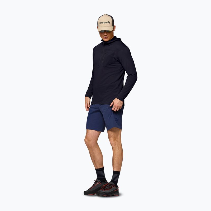 Мъжки суитшърт за трекинг NORRONA Falketind Warm1 Hood caviar black 2