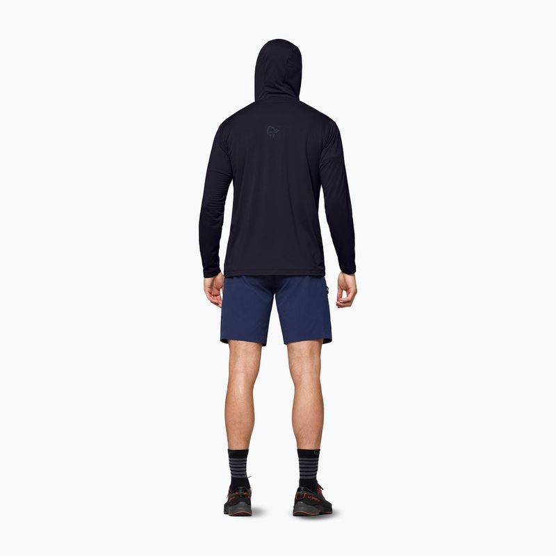 Мъжки суитшърт за трекинг NORRONA Falketind Warm1 Hood caviar black 3