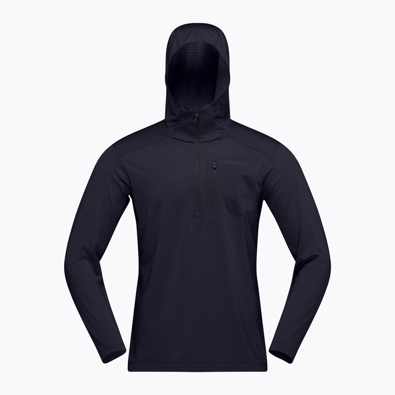 Мъжки суитшърт за трекинг NORRONA Falketind Warm1 Hood caviar black 5