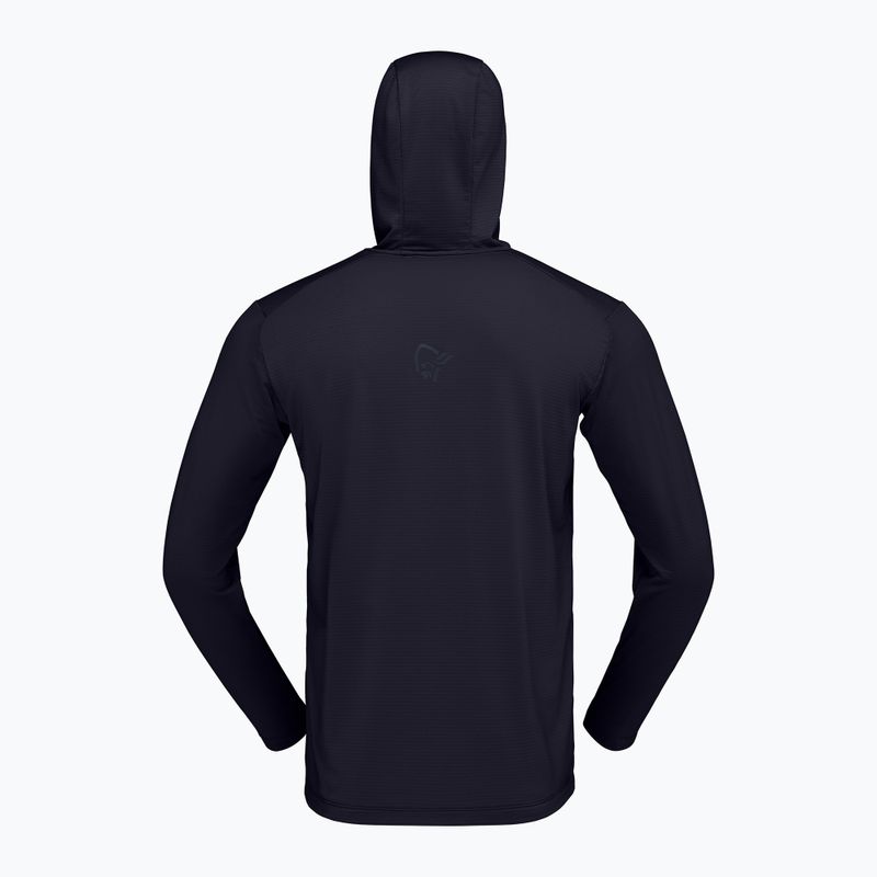 Мъжки суитшърт за трекинг NORRONA Falketind Warm1 Hood caviar black 6