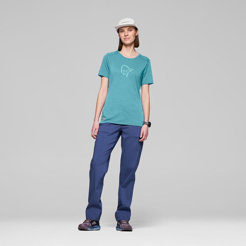 Дамска тениска NORRONA Femund Equaliser Merino brittany blue 2