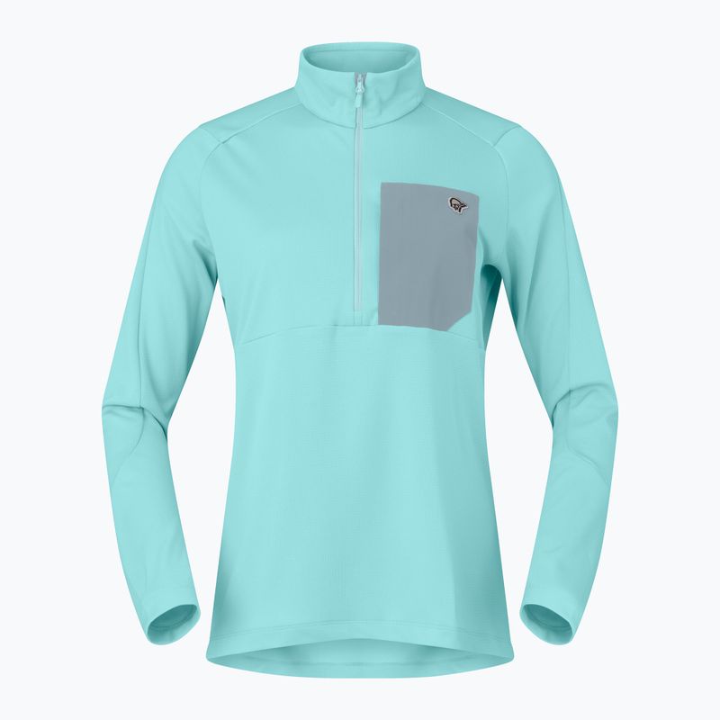 Дамски суитшърт за трекинг NORRONA Femund Warm1 Zip Neck aqua haze/trooper 5