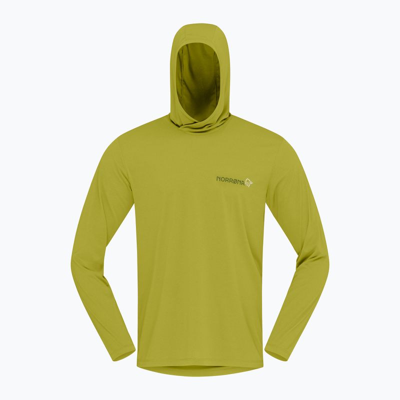 Мъжки суитшърт за трекинг NORRONA Femund Tech Hood golden lime 6
