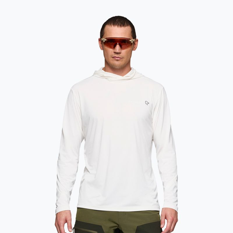 Мъжки суитшърт за трекинг NORRONA Femund Tech Hood snow white