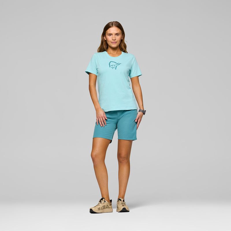 Дамска тениска NORRONA Cotton Viking aqua haze 2