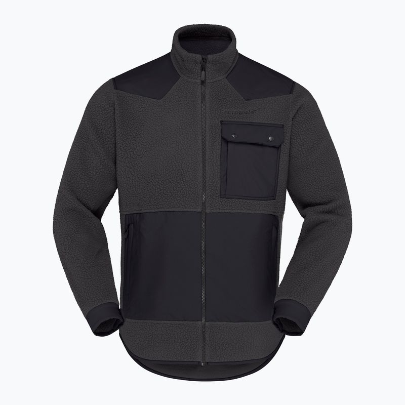 Мъжки поларен суитшърт Norrona Tamok Warm3 phantom/caviar black 5