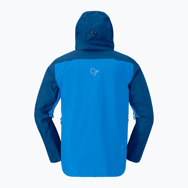 Мъжко яке за дъжд NORRONA Falketind Gore-Tex brilliant blue/dark blue 4