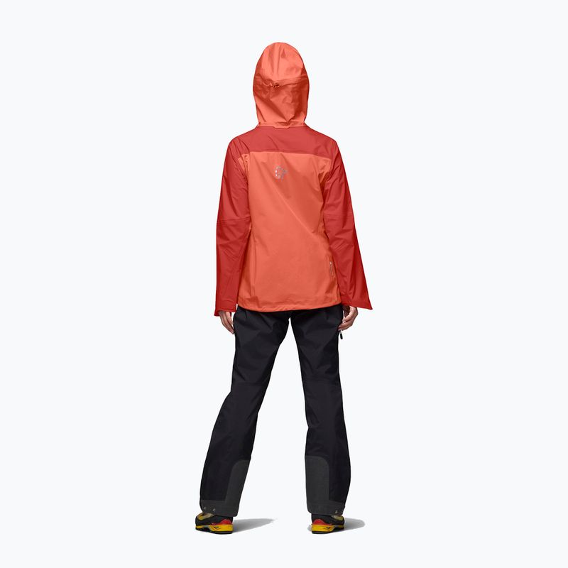 Дамско яке за дъжд NORRONA Falketind Gore-Tex deep sea coral/baked apple 3