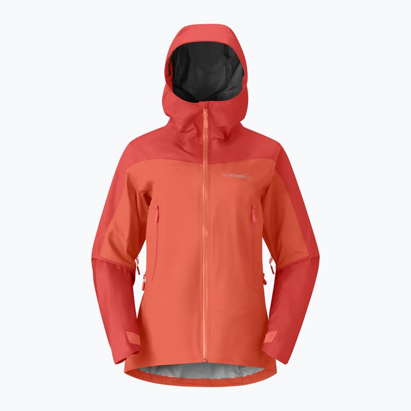 Дамско яке за дъжд NORRONA Falketind Gore-Tex deep sea coral/baked apple 5