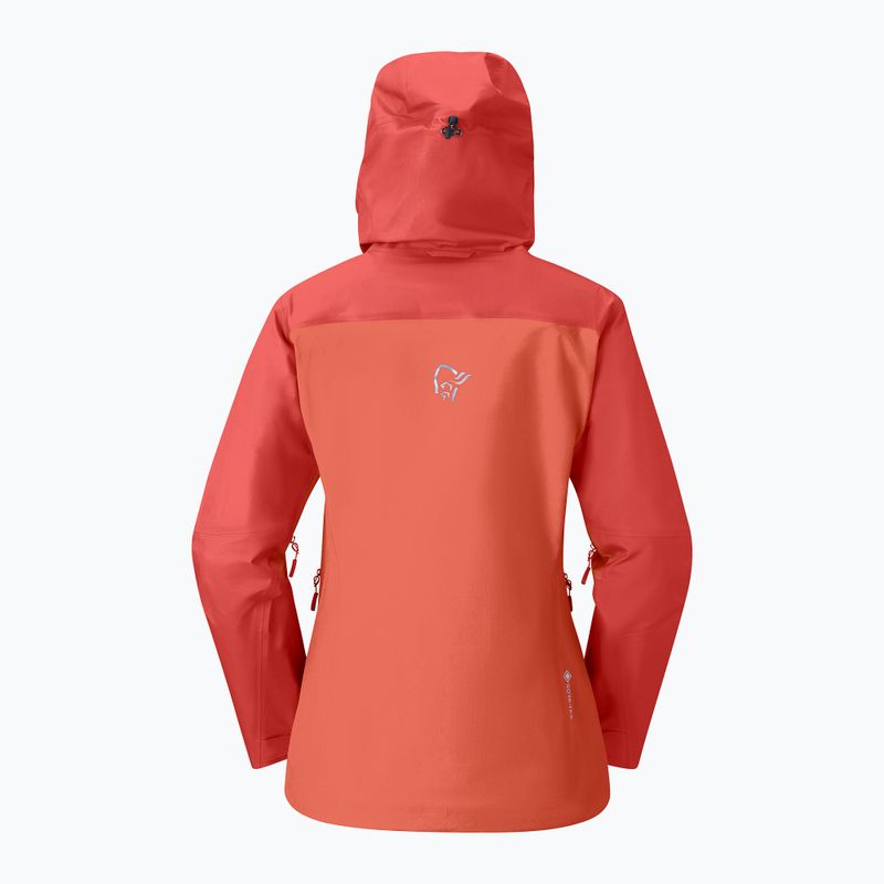 Дамско яке за дъжд NORRONA Falketind Gore-Tex deep sea coral/baked apple 6
