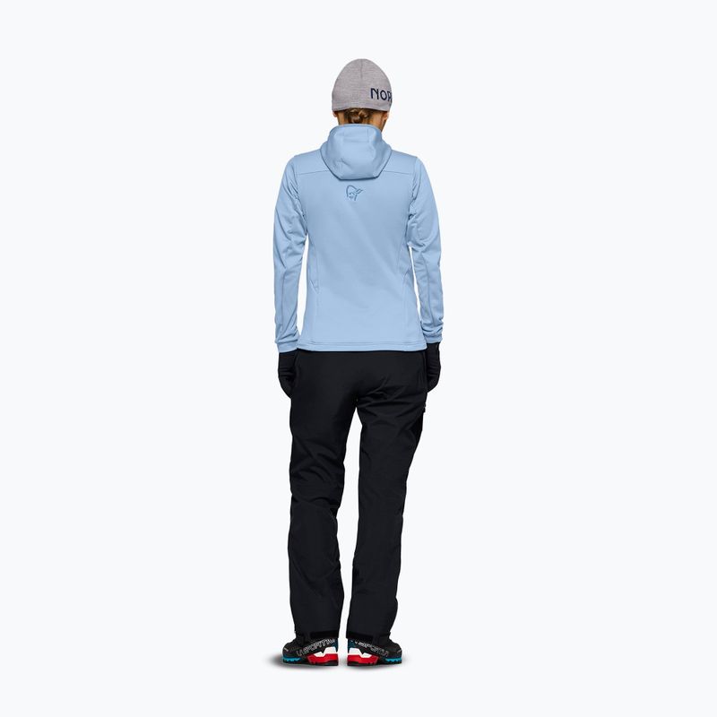 Дамски суитшърт за трекинг NORRONA Falketind Warm2 Stretch Hood cashmere blue/allure 3