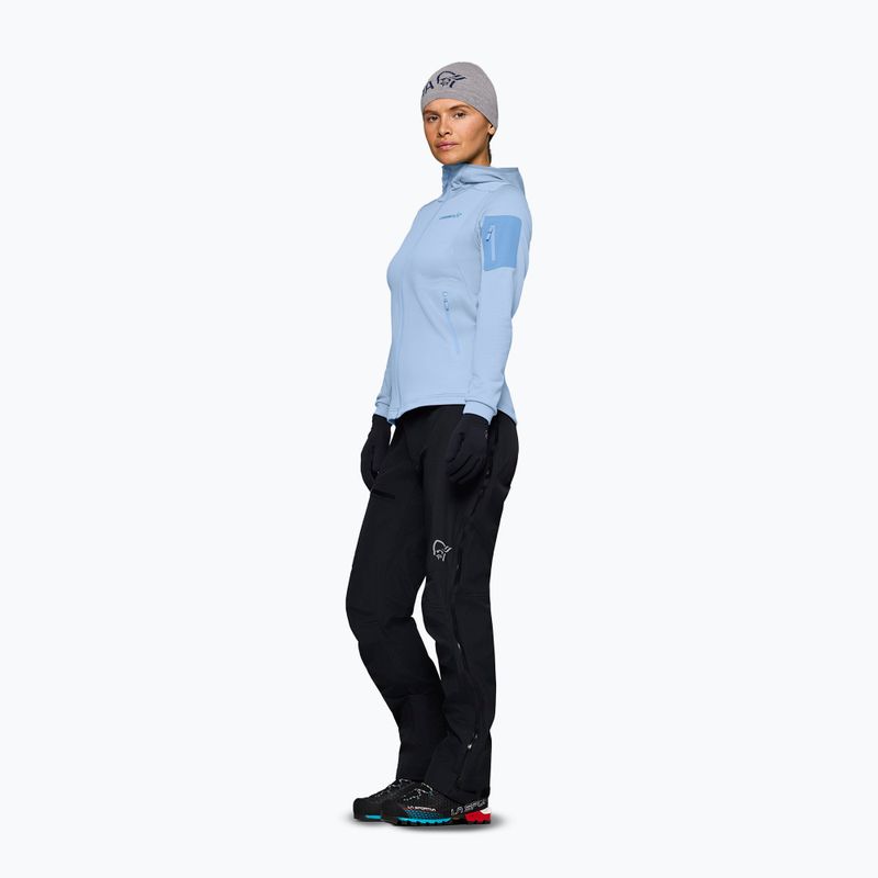 Дамски суитшърт за трекинг NORRONA Falketind Warm2 Stretch Hood cashmere blue/allure 4