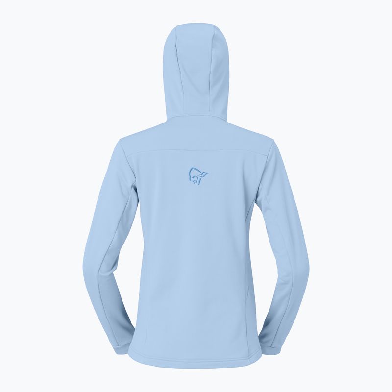 Дамски суитшърт за трекинг NORRONA Falketind Warm2 Stretch Hood cashmere blue/allure 6
