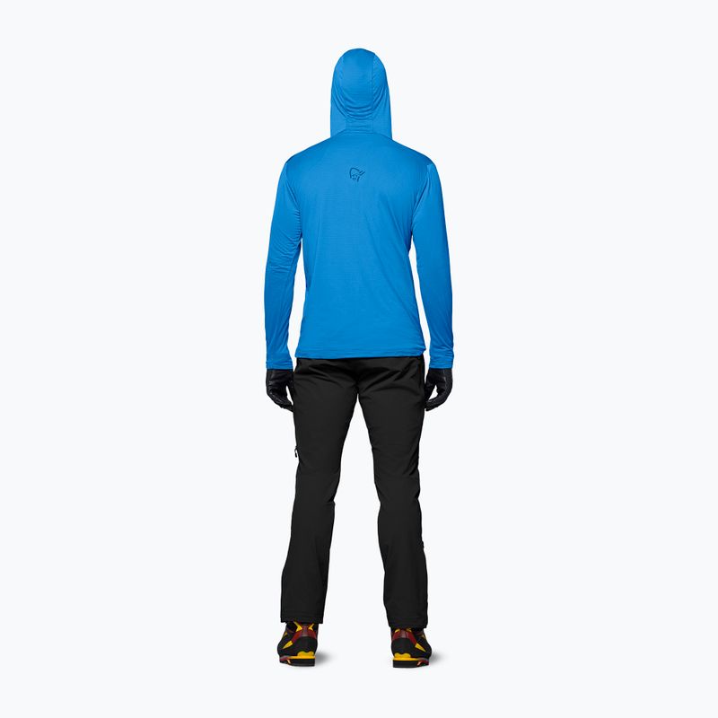Мъжки суитшърт за трекинг NORRONA Falketind Warm1 Hood brilliant blue/dark blue 3