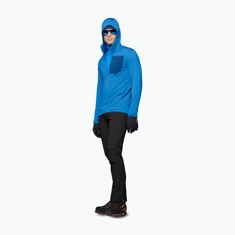 Мъжки суитшърт за трекинг NORRONA Falketind Warm1 Hood brilliant blue/dark blue 4