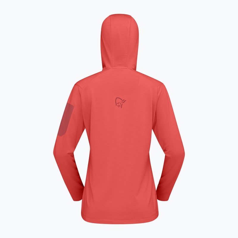 Дамски суитшърт за трекинг NORRONA Falketind Warm1 Hood deep sea coral/baked apple 6