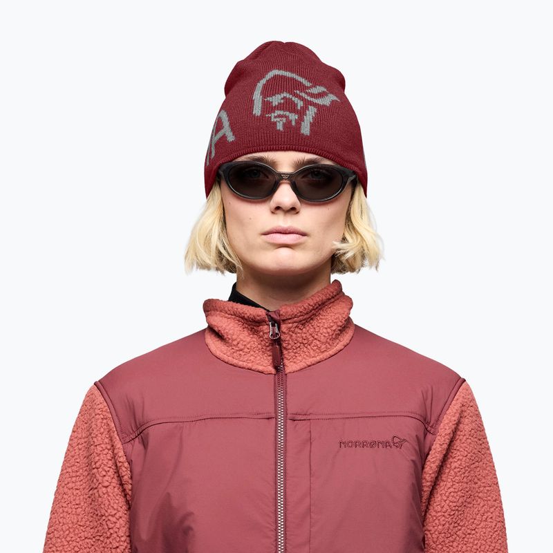 Зимна шапка NORRONA MerinoUll Logo Beanie port 2