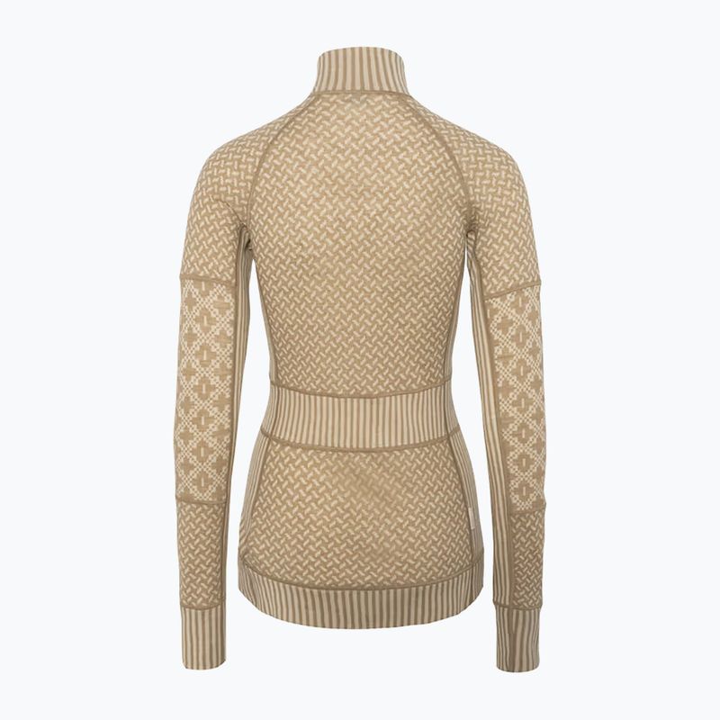 Дамски термоактивен суитшърт KARI TRAA Smekker Half Zip mocha 4