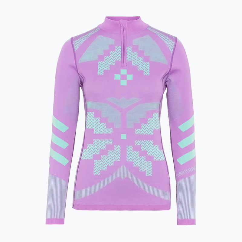 Дамски термоактивен суитшърт KARI TRAA Faith Half Zip violet 4