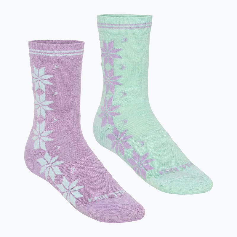Дамски чорапи KARI TRAA Vinst 2 pack jelly mint