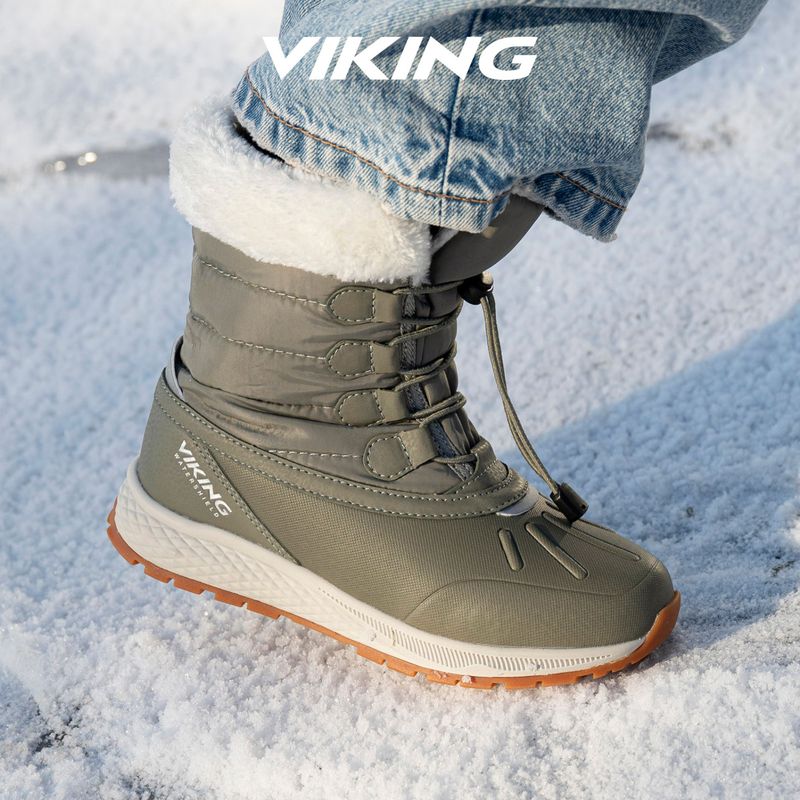 Детски ботуши за сняг Viking Footwear Equip Warm Waterproof Zip olive 8