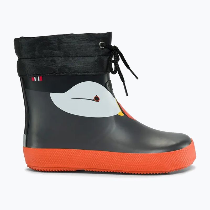Детски гумени ботуши Viking Footwear Alv Barefoot с отпечатък на лапа, черни 8