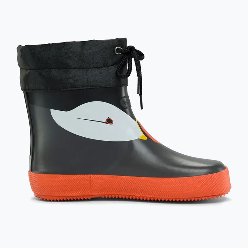 Детски гумени ботуши Viking Footwear Alv Barefoot с отпечатък на лапа, черни 9