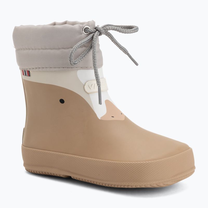 Детски гумени ботуши Viking Alv Barefoot Paw Print beige