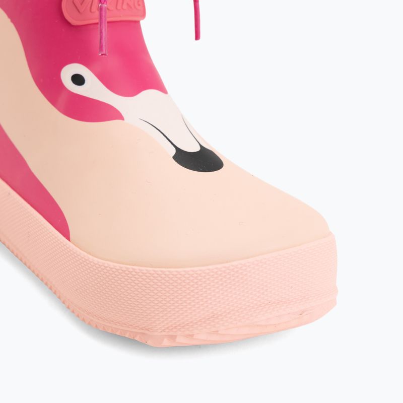 Детски гумени ботуши Viking Footwear Alv Barefoot Paw Print светлорозов/магента 7