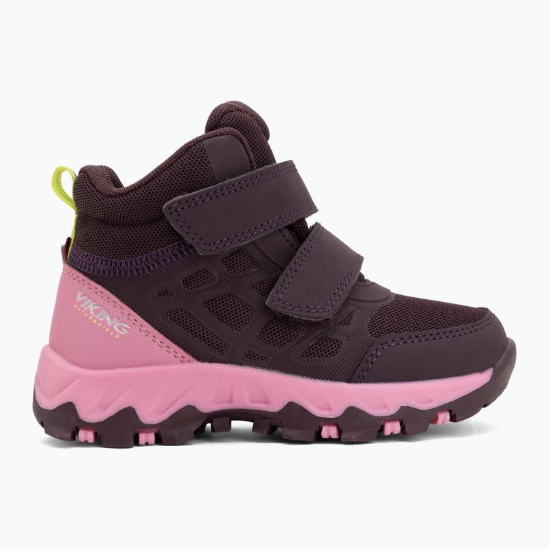 Детски обувки Viking Footwear Track Mid 2V Waterproof слива/многоцветни 2