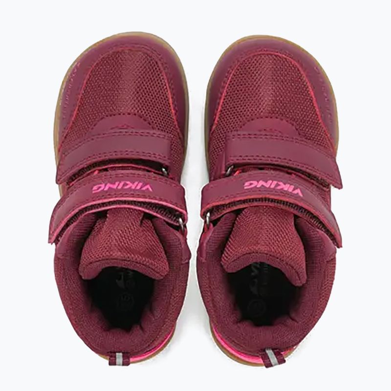 Детски barefoot обувки Viking Footwear Alv Barefoot Mid 2V Waterproof бордо 13
