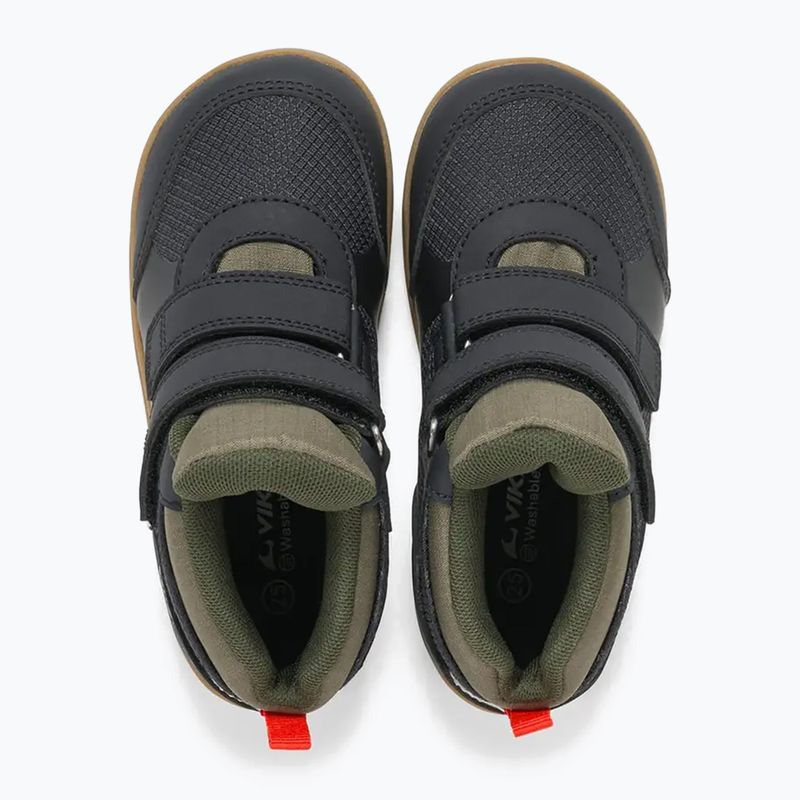 Детски barefoot обувки Viking Footwear Aspen Barefoot Mid 2V Waterproof черни 12