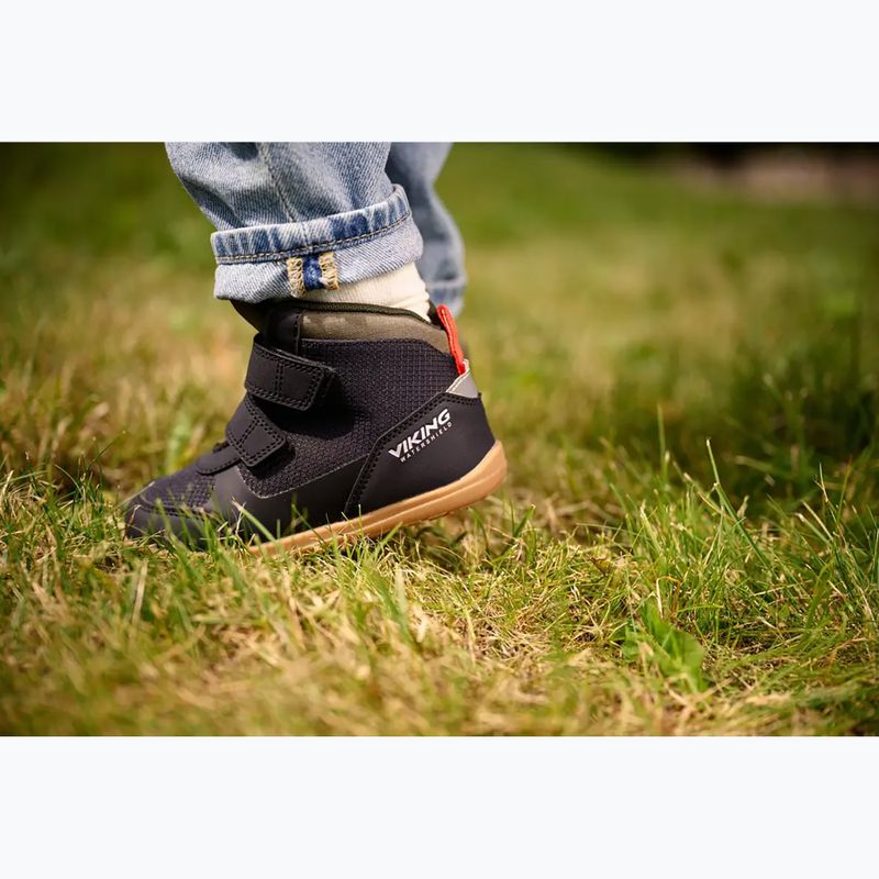 Детски barefoot обувки Viking Footwear Aspen Barefoot Mid 2V Waterproof черни 13