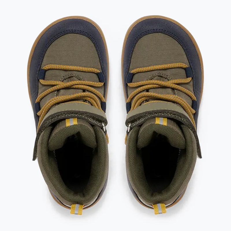 Детски barefoot обувки Viking Footwear Birch Barefoot Mid 1V Waterproof тъмносиньо/маслинено зелено 12