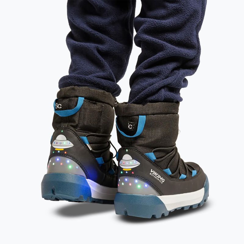 Детски ботуши за сняг Viking Footwear Spaceship Warm SC Waterproof black/dark blue 11