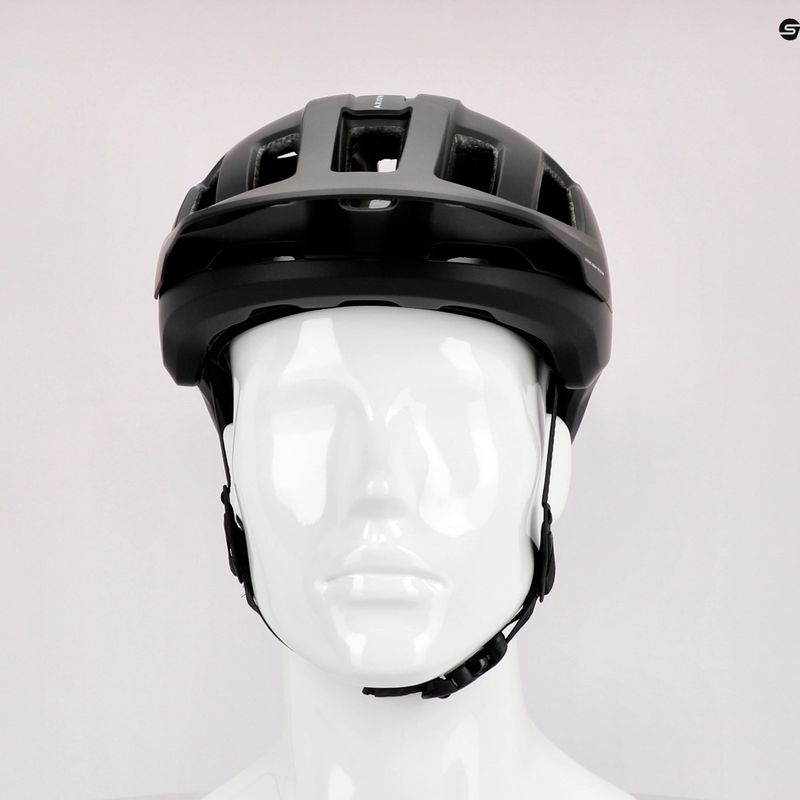 Велосипедна каска POC Axion Race MIPS uranium black matt/hydrogen white 11