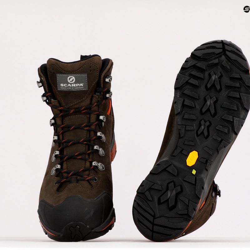 Мъжки ботуши за трекинг SCARPA ZG Pro GTX dark coffee/rust 10