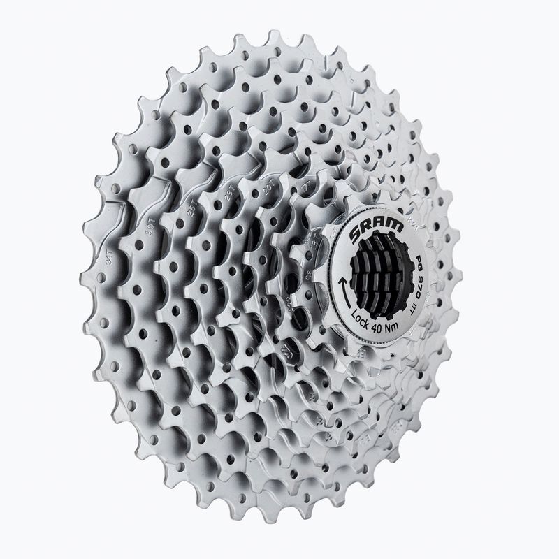 SRAM 07A CS PG-970 11-34 9 Speed сребърна велосипедна касета 00.0000.200.394