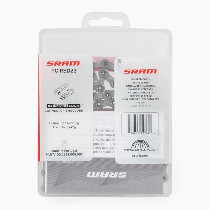 Верига за велосипед SRAM CN PCRED22 114LI W/ PWR.LCK 11S 1 сива 00.2518.005.003 2