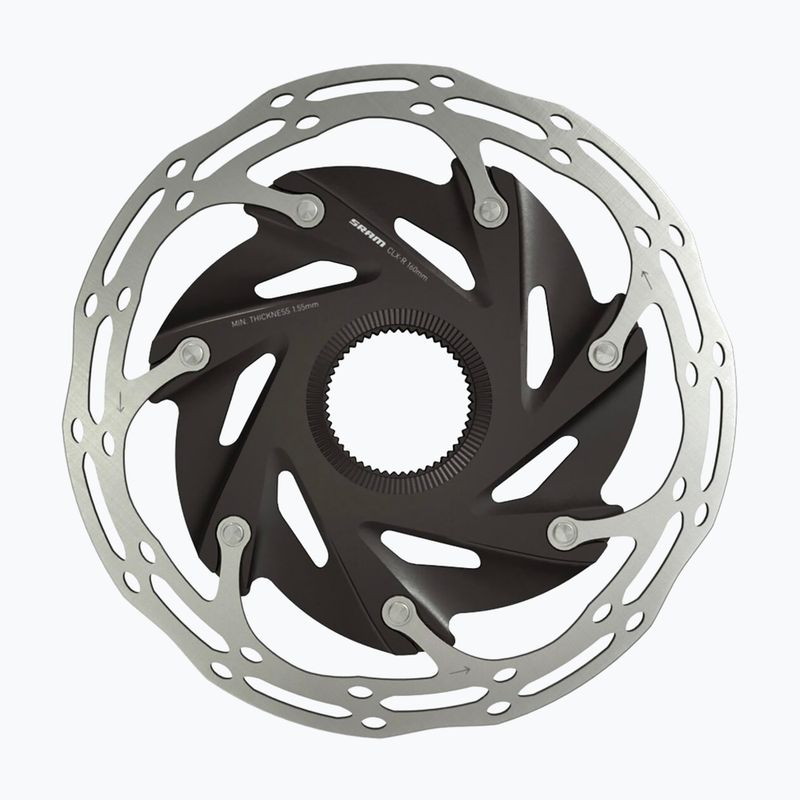SRAM Ротор CNTRLN XR 2P CL Заоблен черен/сребърен спирачен диск 00.5018.122.003
