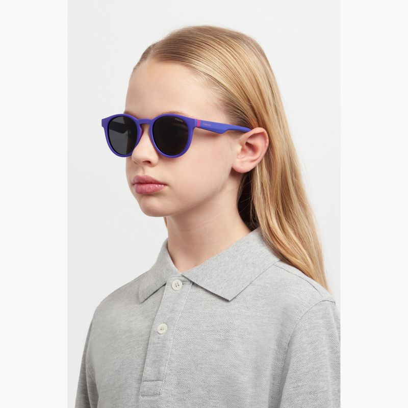 Детски поляризирани слънчеви очила Polaroid PLD 8048/S lilac violet/grey 7